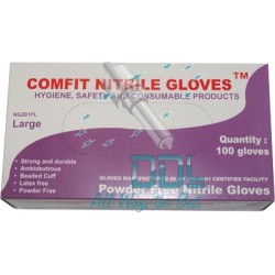 35D52 Medium Nitrile Gloves x 100