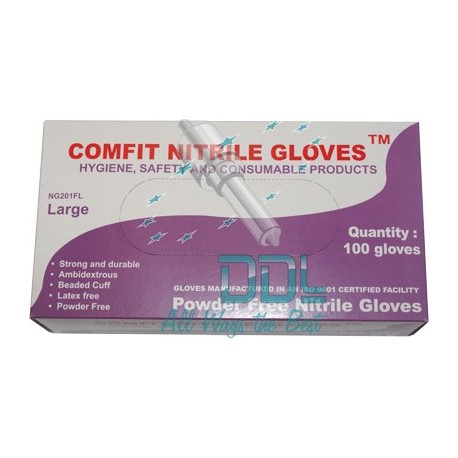 35D52 Medium Nitrile Gloves x 100