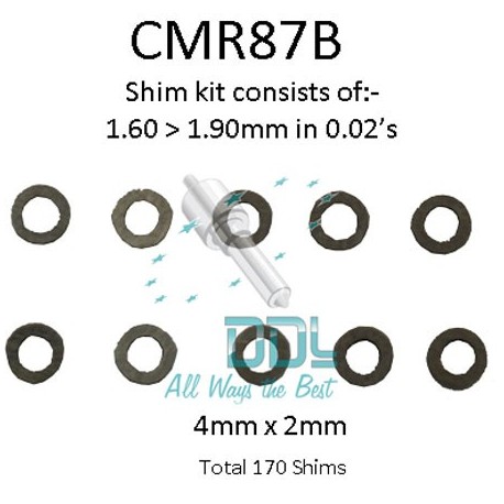 Bosch Common Rail Solenoid shim kit 1.60mm - 1.90mm