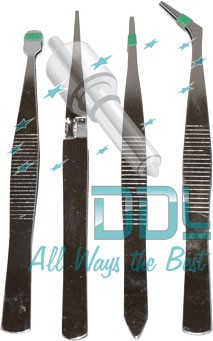 50D211 Precision Tweezer Set x 4