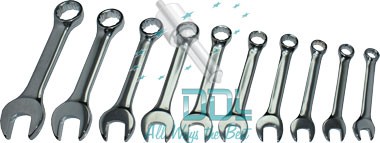 53D070 Stubby Spanner Set 8-19mm