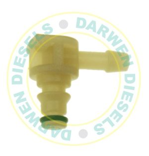 18D406-P Common Rail Siemens Leak Off Connector 90 Deg