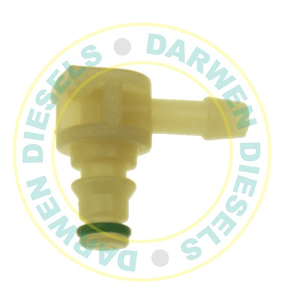 18D406-P Common Rail Siemens Leak Off Connector 90 Deg