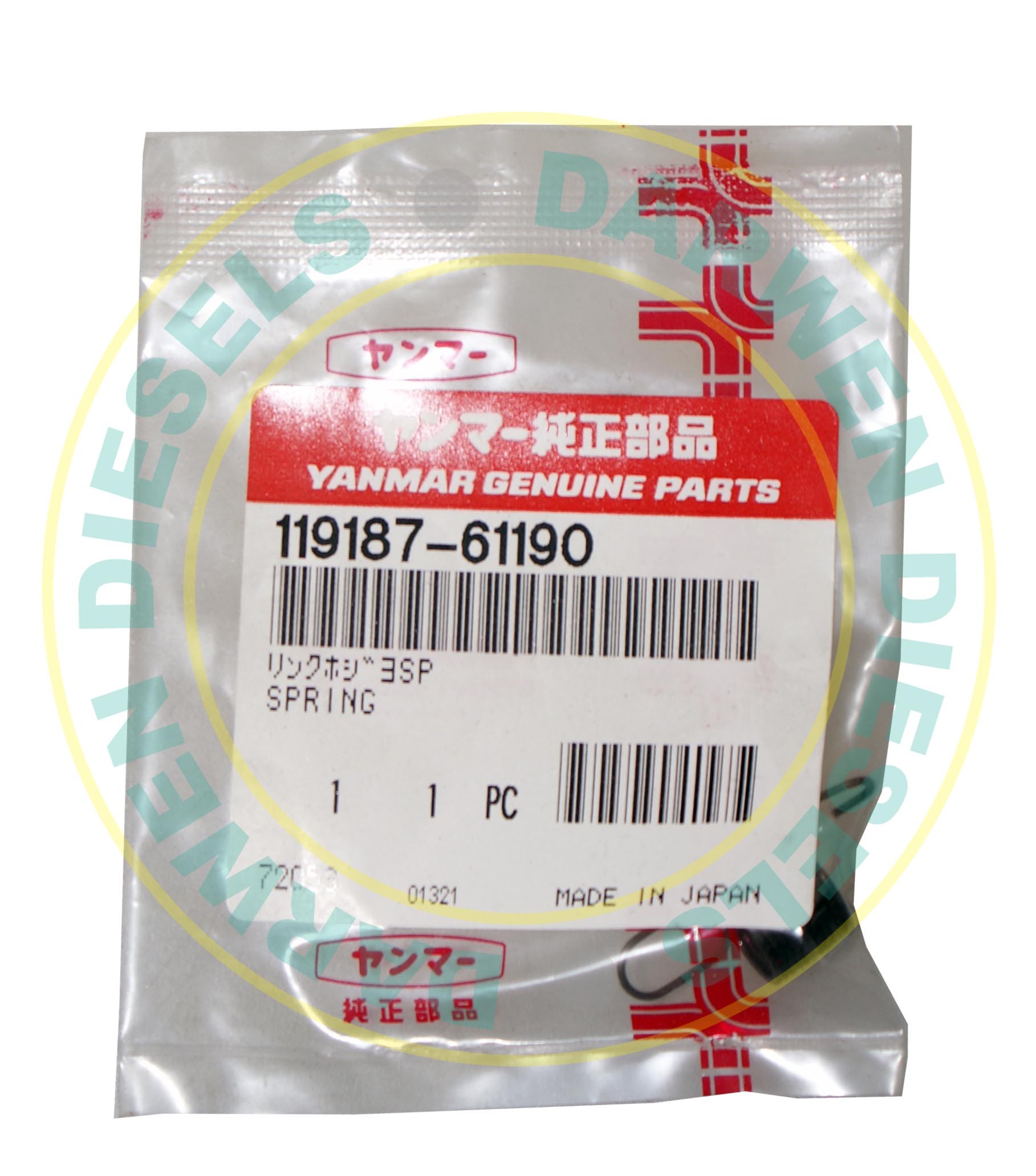 119187-61190 Genuine Yanmar Spring