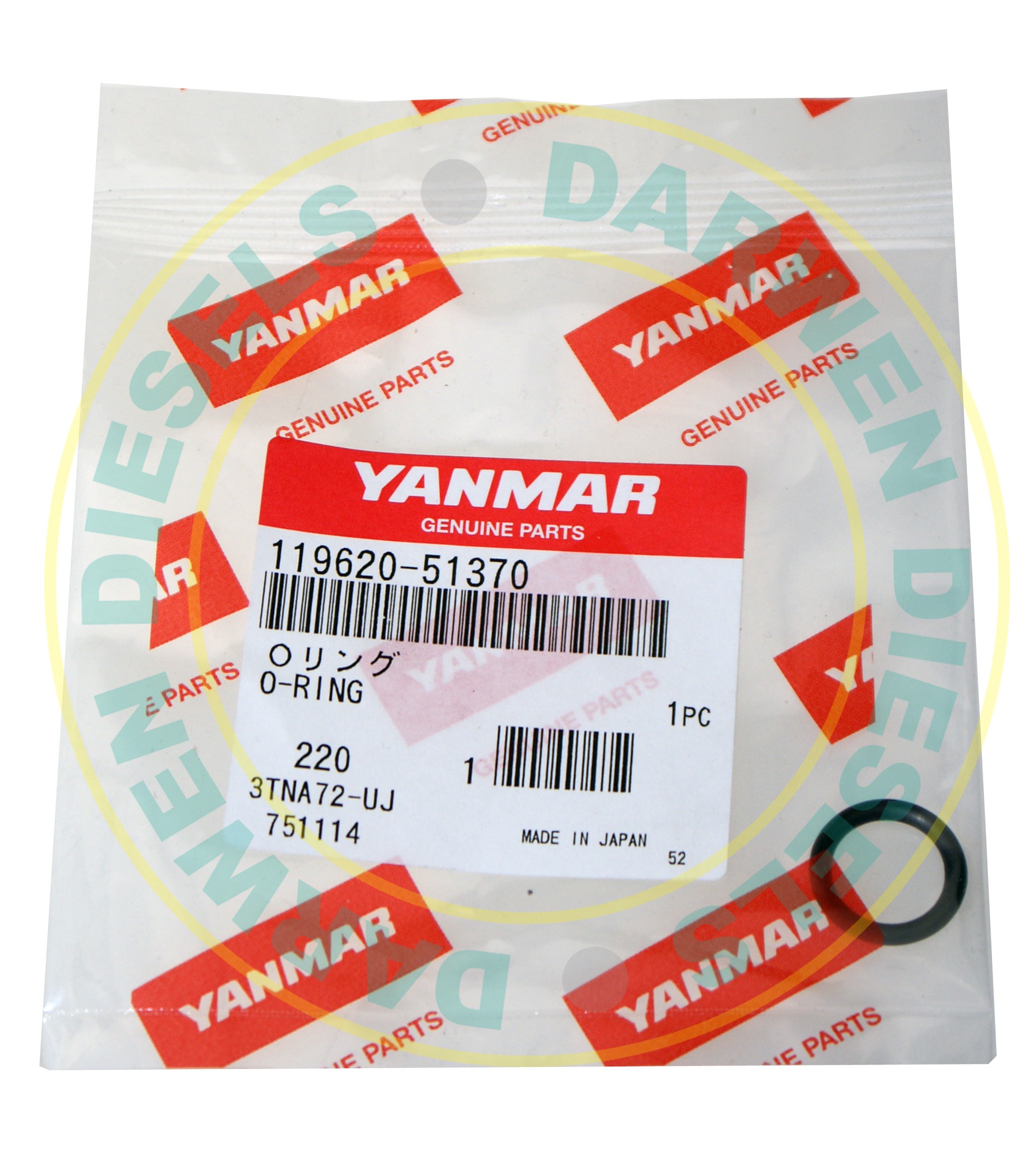 119620-51370 Genuine Yanmar Delivery Valve O-Ring