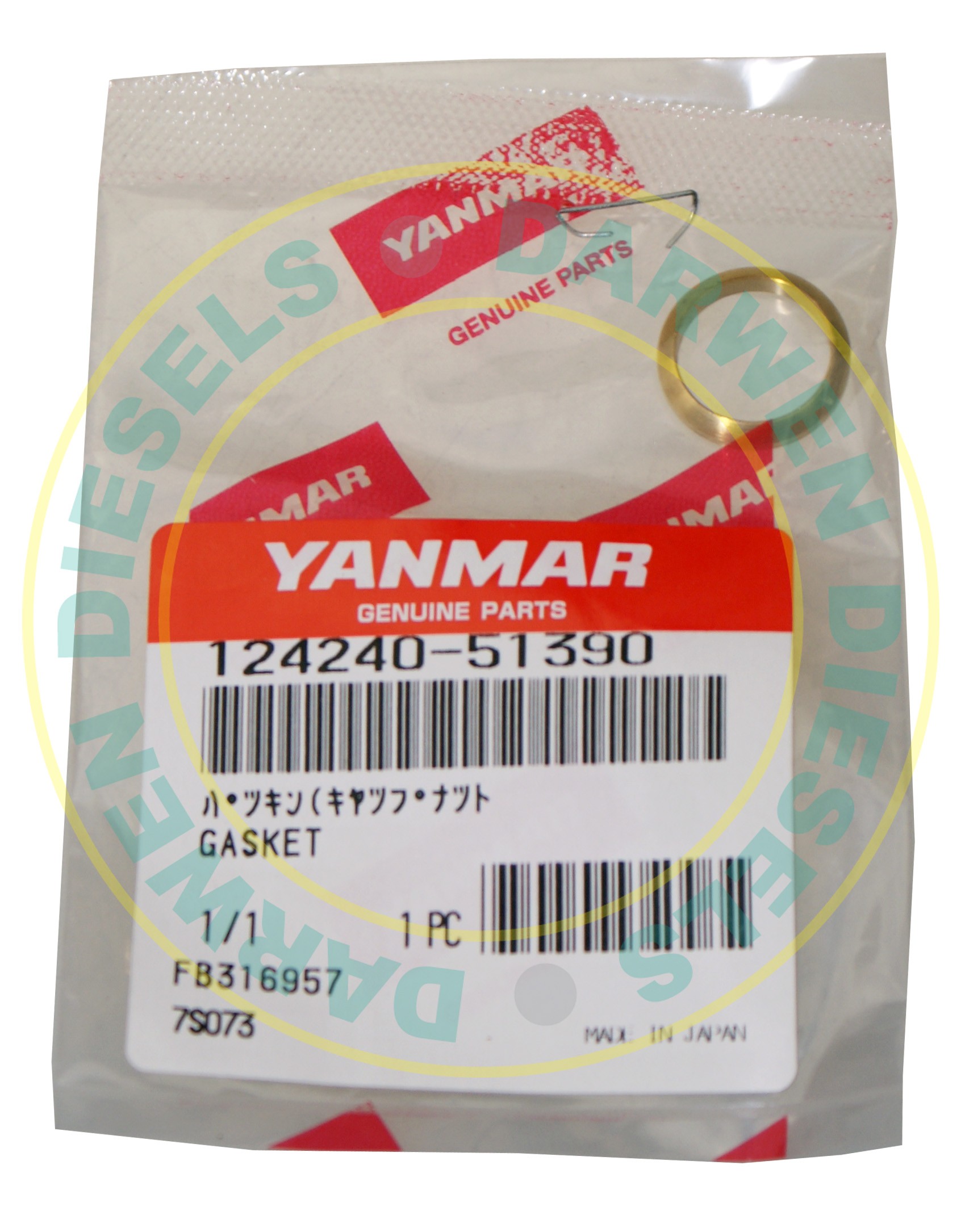 124240-51390 Genuine Yanmar Gasket