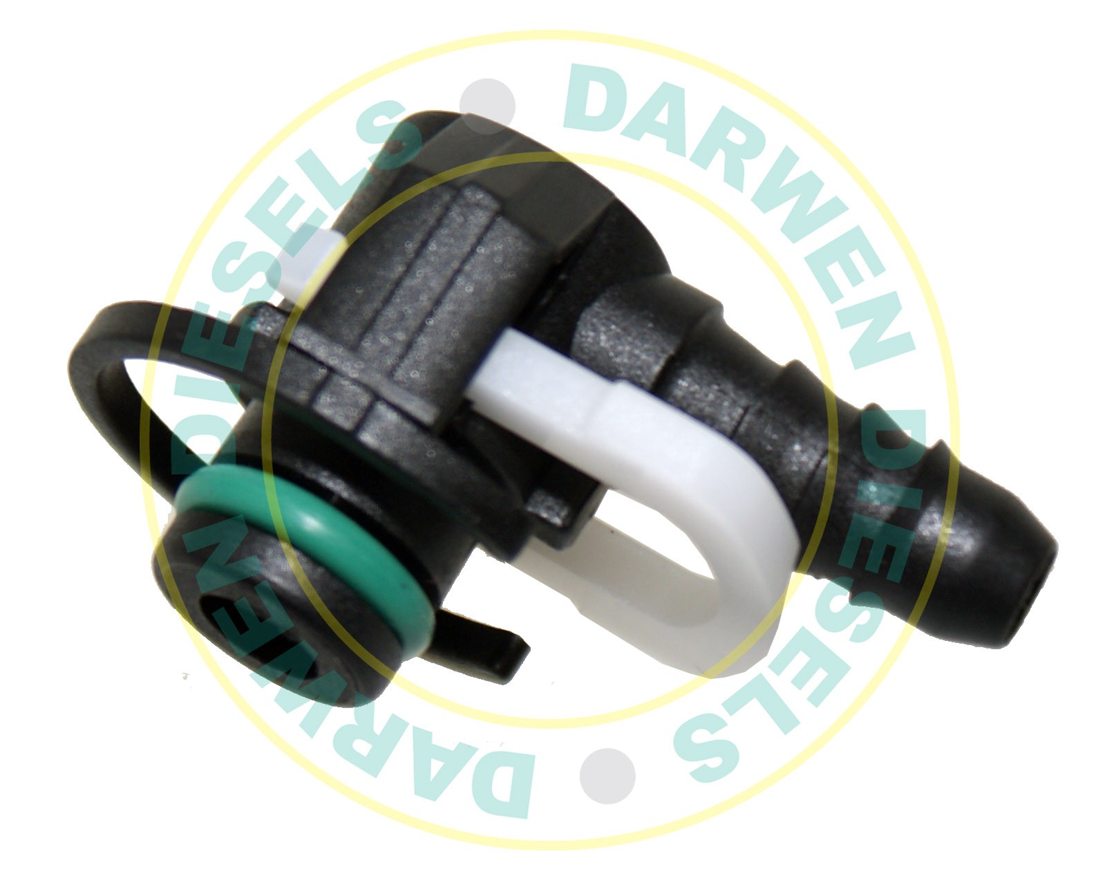 19D554 Common Rail Quick Release 90 Degree Angled Connector 8 x 8 mm