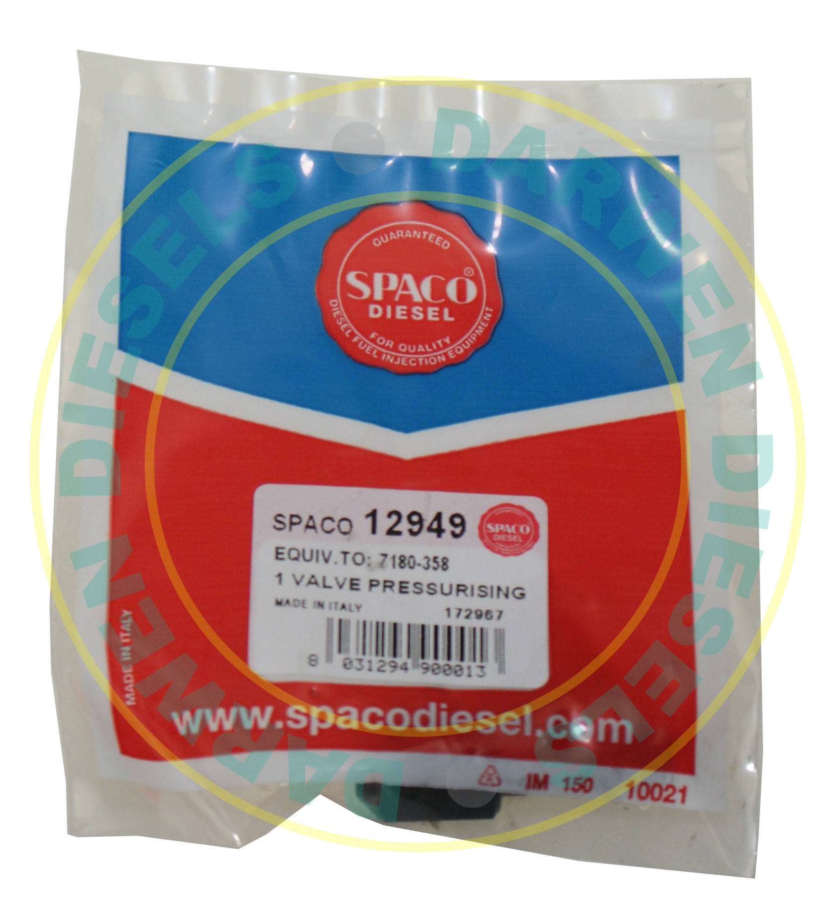 7180-358 Spaco Pressurising Valve